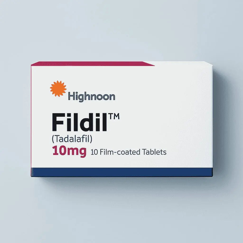Fildil™ 10mg (Tadalafil)  Highnoon – 10 Film-Coated Tablets Highnoon