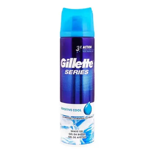 Gillette Series 3x Action Sensitive Cool Shave Gel, 200ml