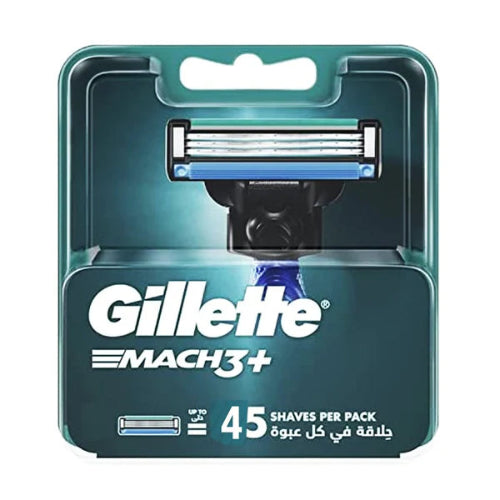 Gillette, Mach3+ Razor Blade Refills, 3pcs