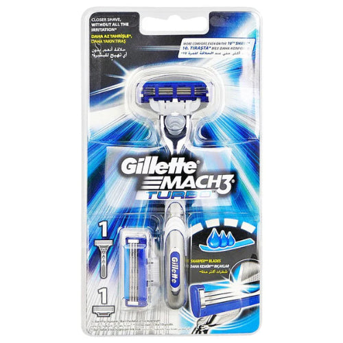 Gillette, Mach3 Turbo Razor with 1 Extra Blade Refill