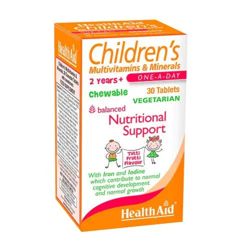 HealthAid Children's MultiVitamin + Minerals,30 Chewable Tablets - Passion Pulse
