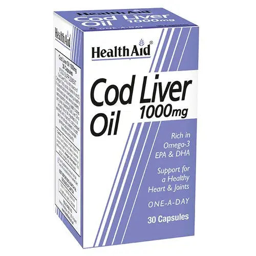 HealthAid Cod Liver Oil 1000 mg,30 Capsules - Passion Pulse