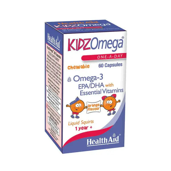 HealthAid KidzOmega Chewable Capsules,60 Chewable Capsules - Passion Pulse