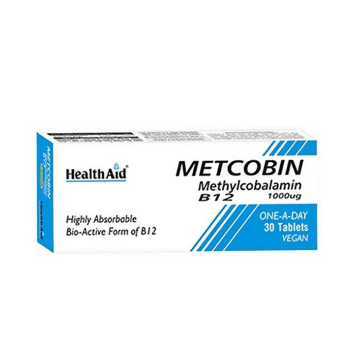 HealthAid Metcobin Methylcobalamin, 1000mcg 30 Tablets