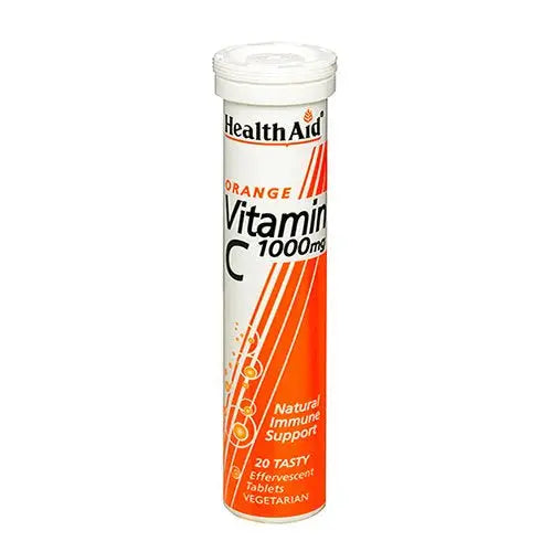 HealthAid Vitamin C 1000mg Effervescent (Orange),20 Effervescent Tablets - Passion Pulse