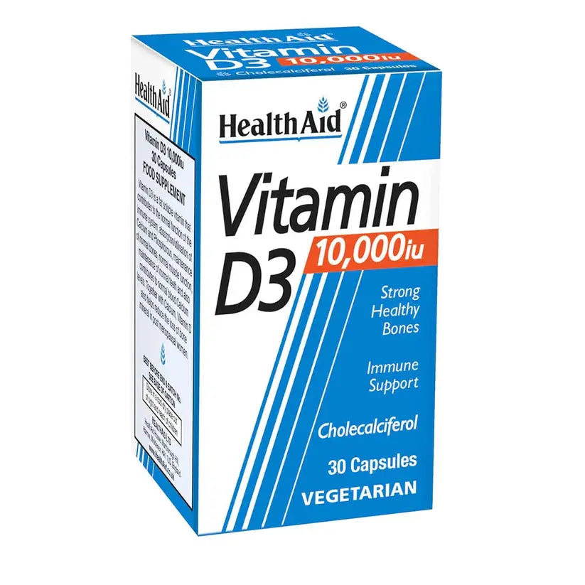 HealthAid Vitamin D3 10,000 IU, 30 capsules Health Aid