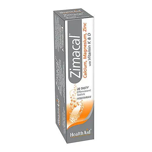 HealthAid Zimacal (Calcium, Magnesium, Zinc, Vit D, Vit K),20 Tablets - Passion Pulse