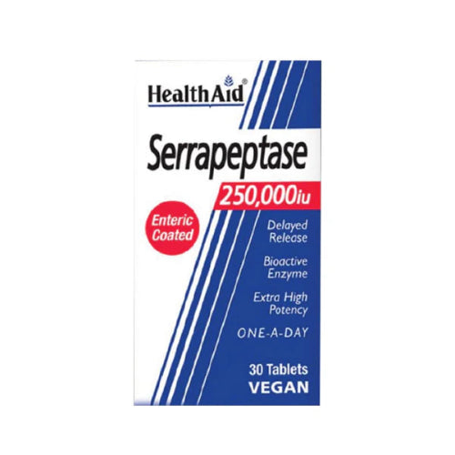 HealthAid Serrapeptase 250000IU, 30 Tablets