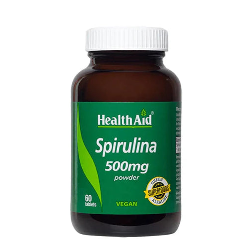 HealthAid Spirulina 500mg, 60 Tablets