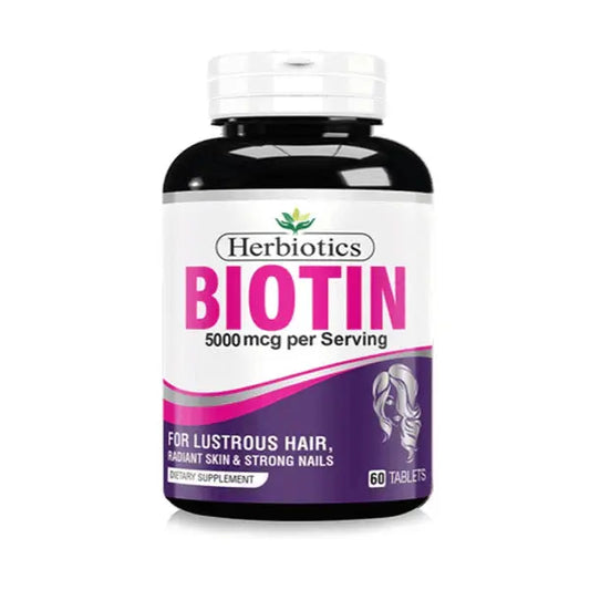 Herbiotics Biotin 5000 mcg,60 Tablets - Passion Pulse