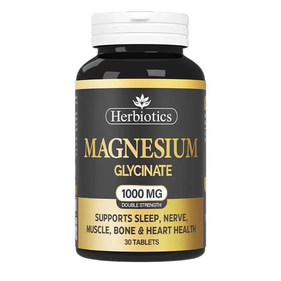 Herbiotics Magnesium Glycinate 1000mg, 30 Tablets Herbiotics