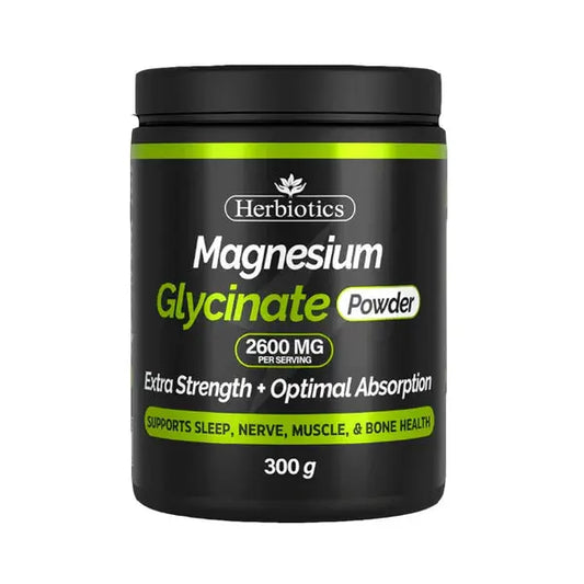 Herbiotics Magnesium Glycinate Powder 2600mg, 300g Herbiotics