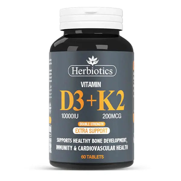 Herbiotics Vitamin D3 + K2 Double Strength, 60 Tablets Herbiotics