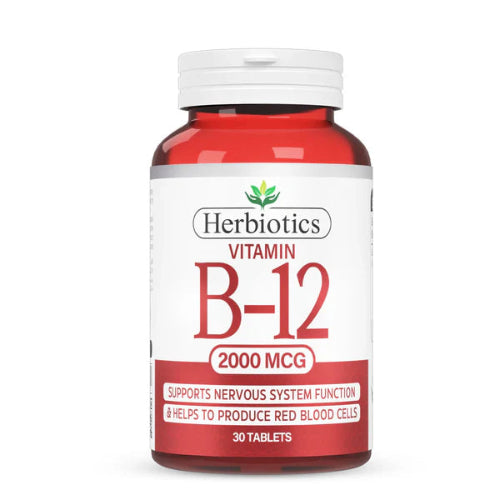 Herbiotics Vitamin B-12 2000 mcg, 60 Ct
