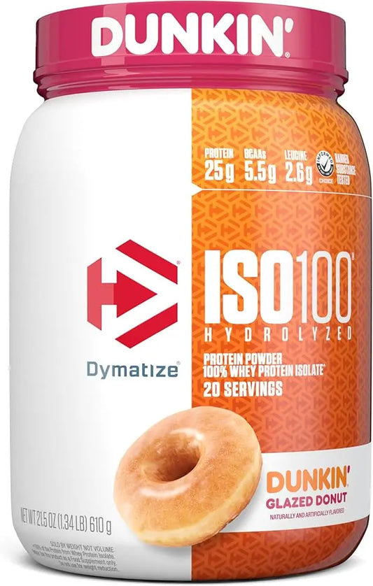 ISO100®Dunkin’™ Glazed Donut Fast Absorbing Performance Protein dymatize