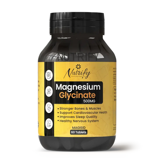 Magnesium Glycinate – Bones, Muscle & Nerve Support,30 Tablets Nutrify