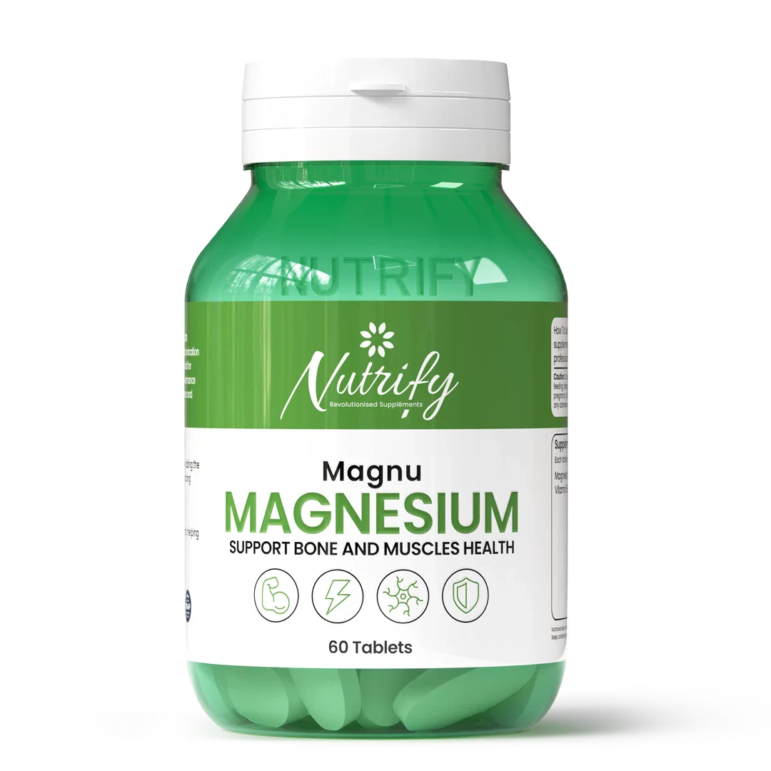 MAGNU | Support Bone & Muscle Health,60 Tablets Nutrify
