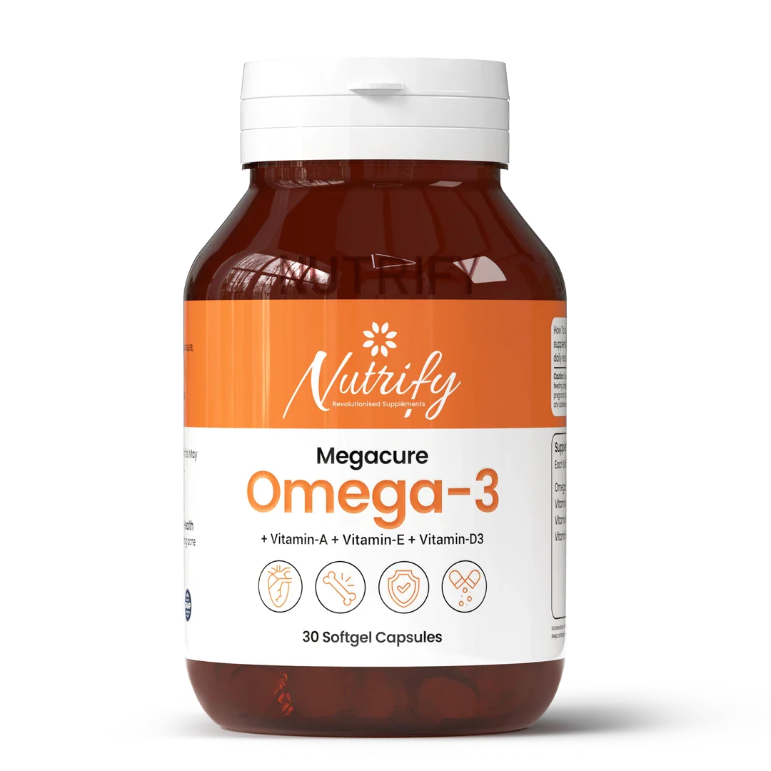 MEGACURE – Omega-3 Softgels,30 Tablets Nutrify