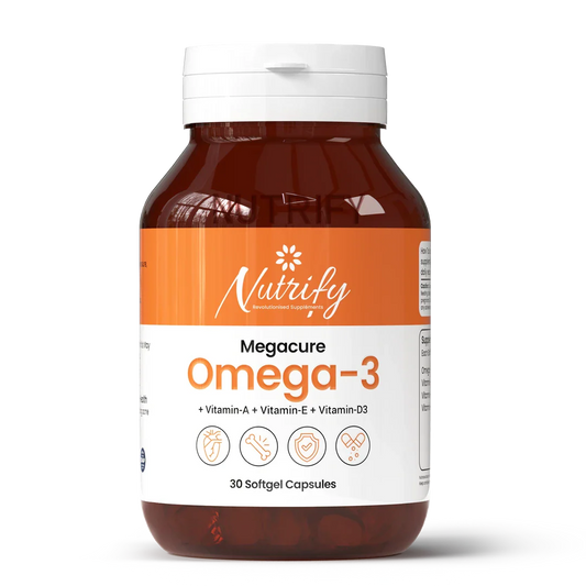 MEGACURE – Omega-3 Softgels,30 Tablets Nutrify