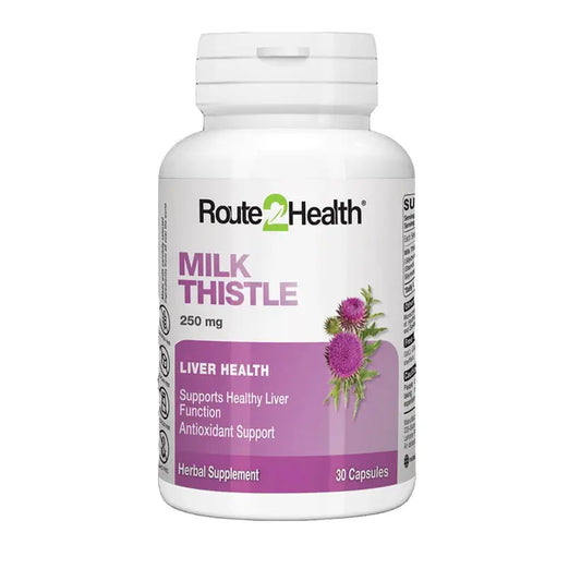 Milk Thistle 250mg, 30 Tablets - Route2Health Route2Health