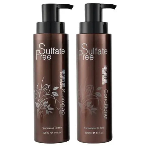 Moroccan Argan Oil Sulfate Free Shampoo and Conditioner Set - 400 ml Each