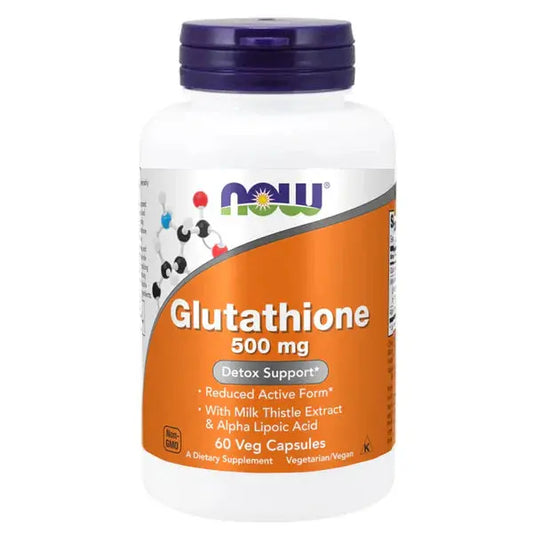 NOW Glutathione 500mg, 60 Veg Capsules NOW Foods