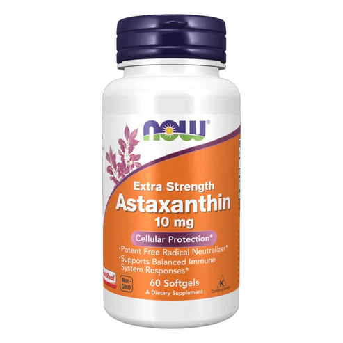 NOW Astaxanthin 10mg Extra Strength 60 Softgels