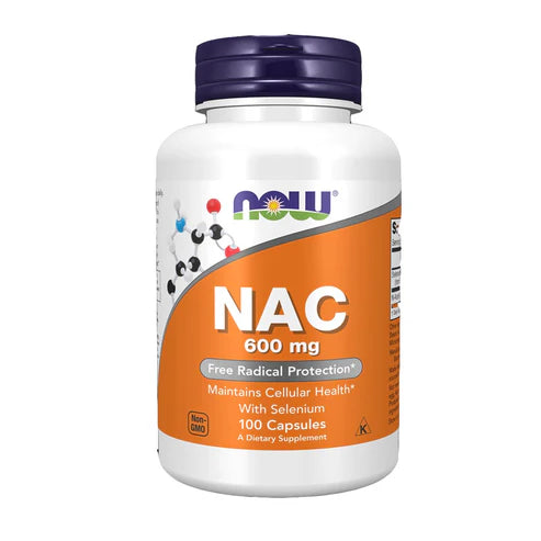 NOW NAC (N-Acetyl Cysteine) 600 mg, 100 Capsules