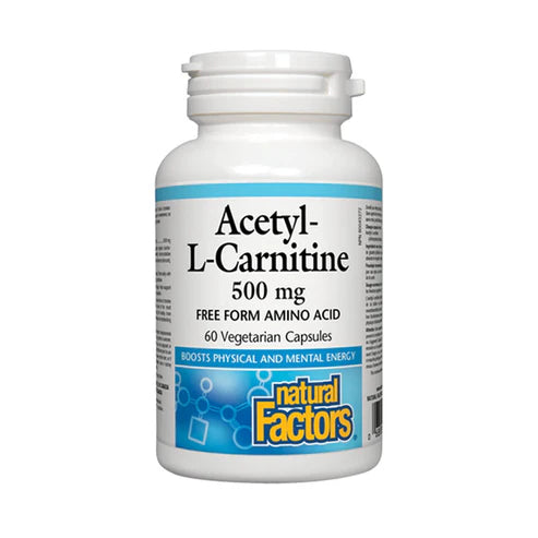 Natural Factors Acetyl L-Carnitine 500mg 60 Capsules – Brain & Energy Support