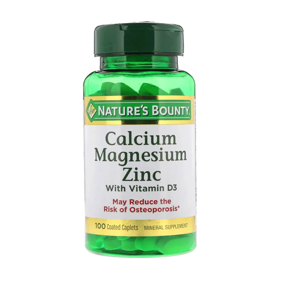 Nature's Bounty Calcium Magnesium Zinc, 100 Caplets - Passion Pulse