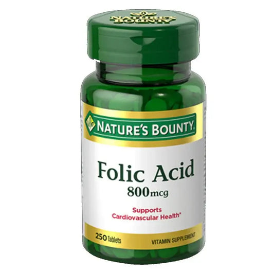 Nature's Bounty Folic Acid 800 mcg, 250 Tablets - Passion Pulse