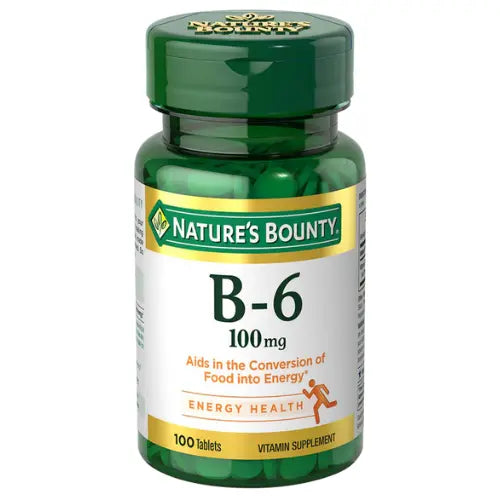 Nature's Bounty Vitamin B-6 100mg, 100 Tablets