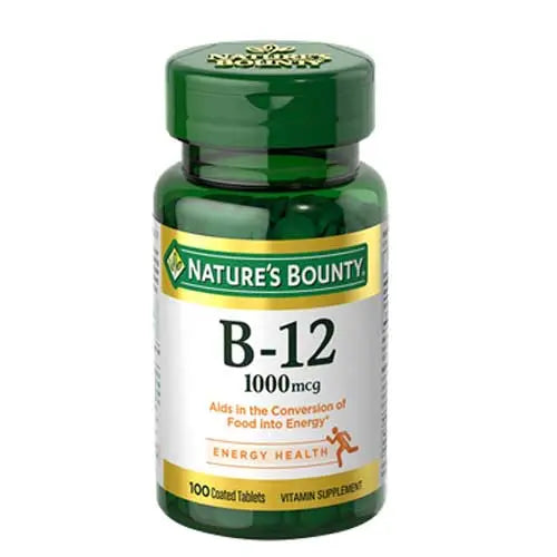 Nature's Bounty Vitamin B12 1000mcg - 100 Tablets - Passion Pulse