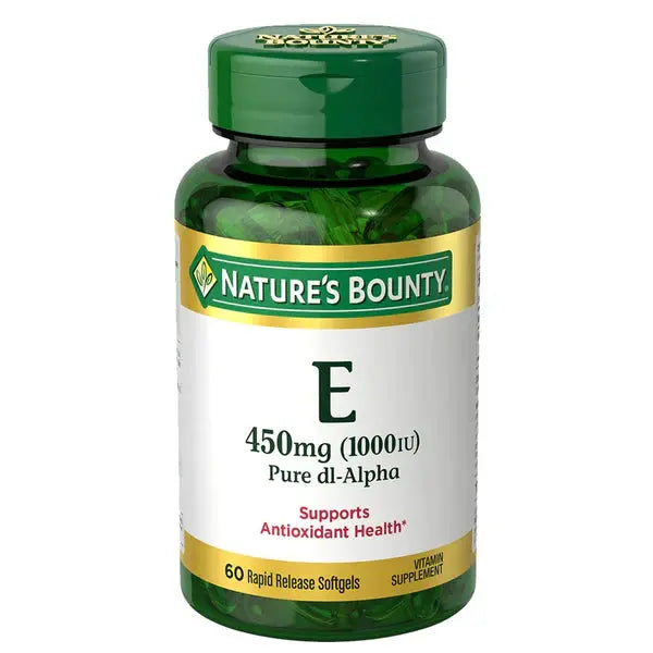 Nature's Bounty Vitamin E 450mg, 60 Rapid Release Softgels - Passion Pulse