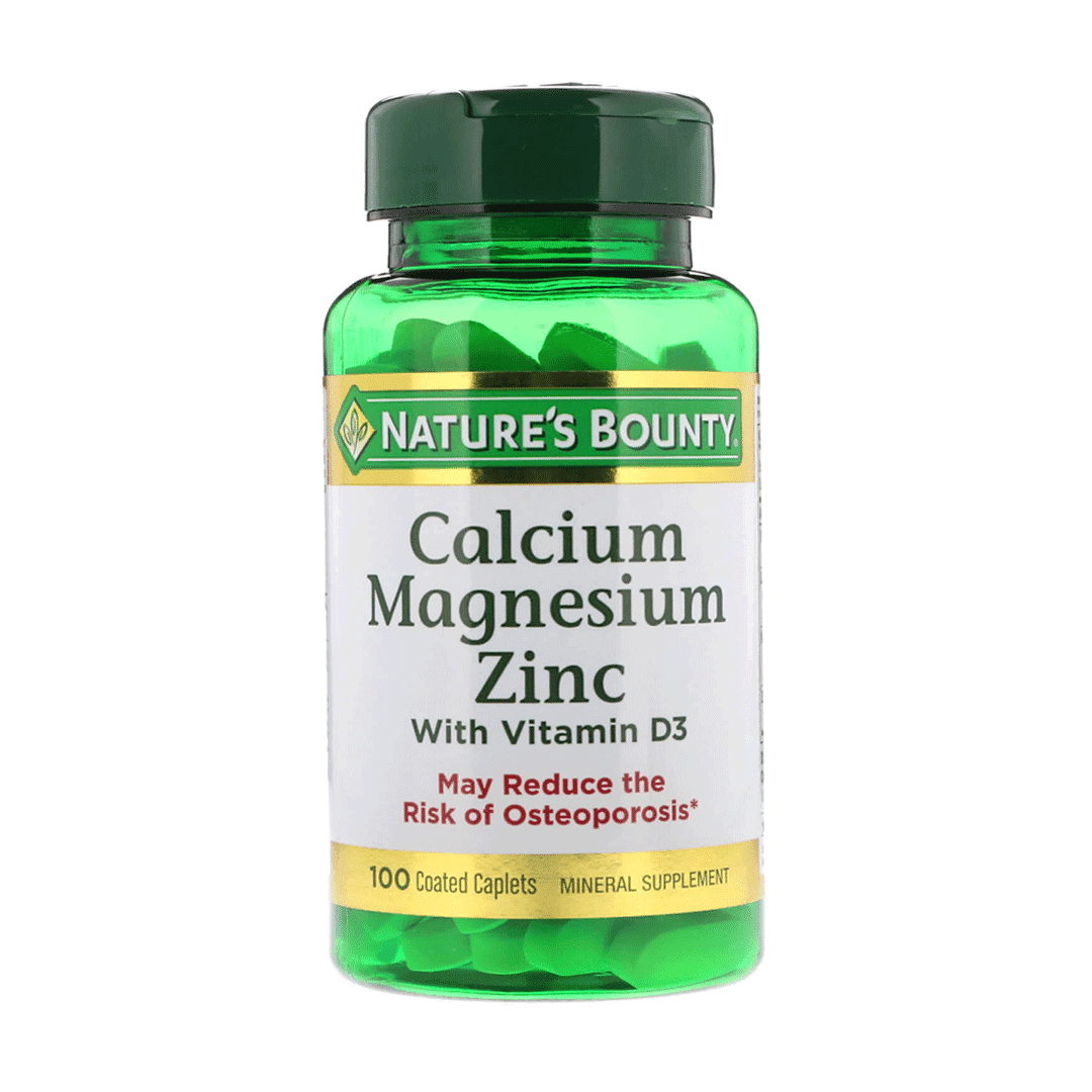 Nature's Bounty Calcium Magnesium Zinc, 100 Caplets