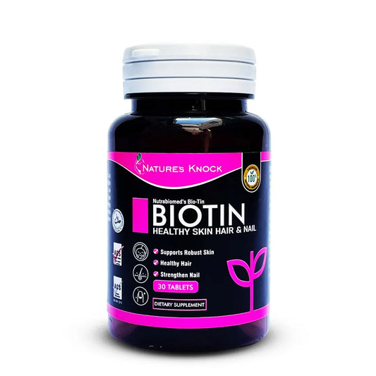 Natures Knock Biotin 5000mcg - 30 Tablets - Passion Pulse