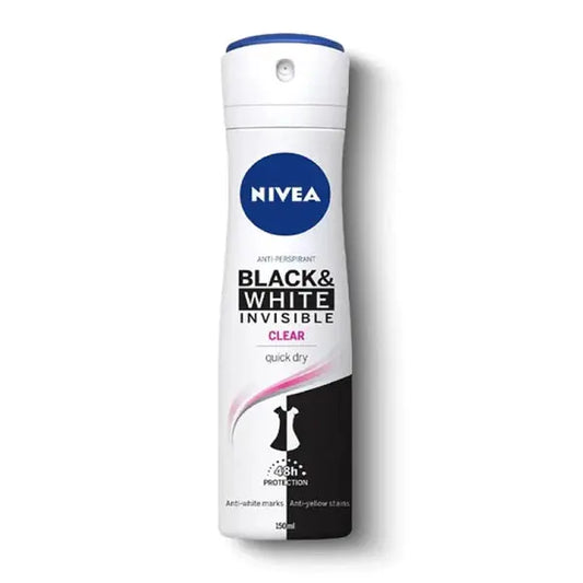 Nivea Black & White Invisible Clear Women Body Spray, 150ml Nivea