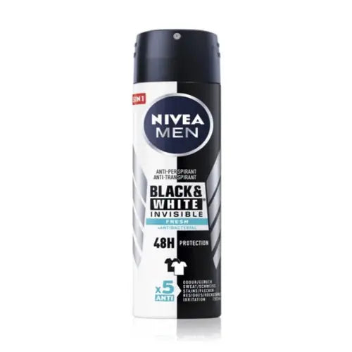 Nivea Men Black & White Invisible Fresh Body Spray, 150ml