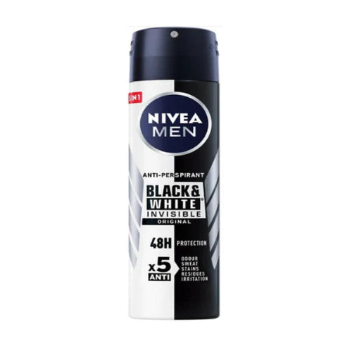 Nivea Men Black & White Invisible Original Body Spray, 150ml