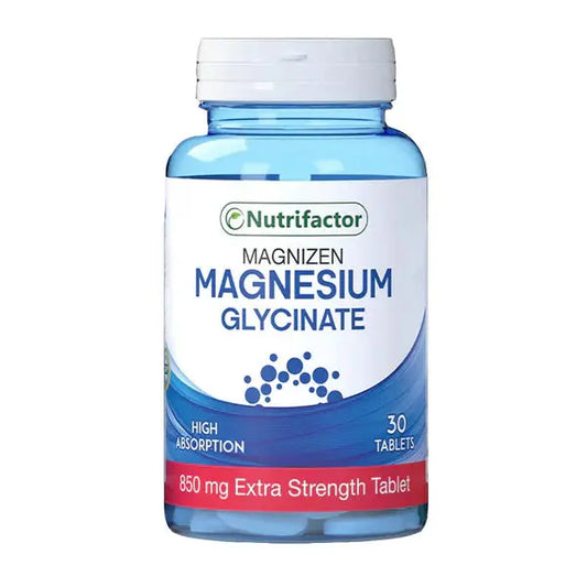 Nutrifactor Magnizen Magnesium Glycinate 850mg, 30 Tablets Nutrifactor