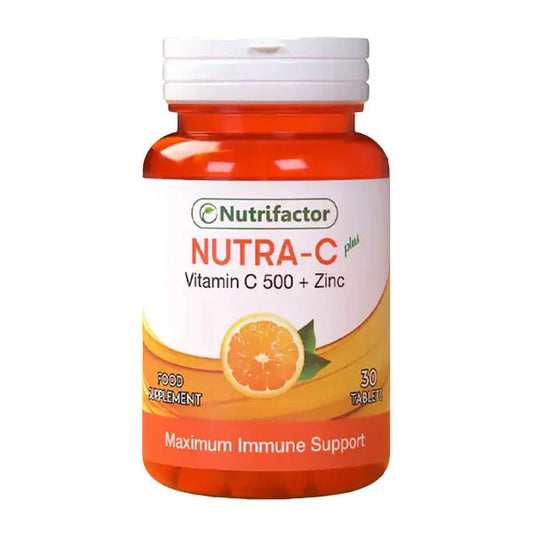 Nutrifactor Nutra-C 500mg Plus Zinc, 30 tablets Nutrifactor