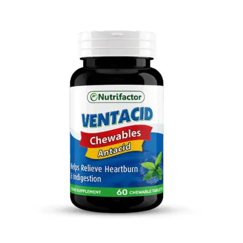 Nutrifactor Ventacid Chewables Antacid Tablets, 60 Chewable Tablets