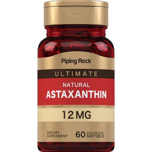 Piping Rock Astaxanthin, 12 mg, 60 Quick Release Softgels
