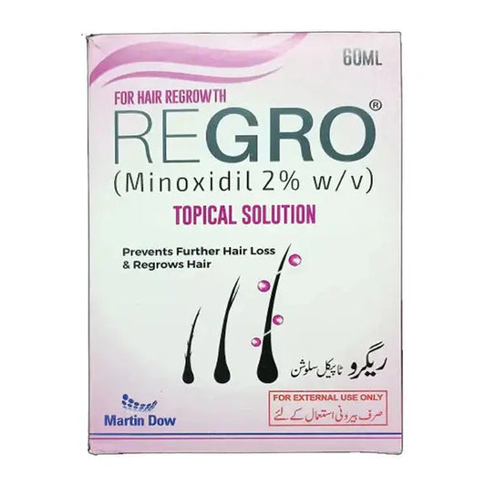ReGro Topical Hair Regrowth Solution (Minoxidil 2%), 60ml - Martin Dow Martin Dow