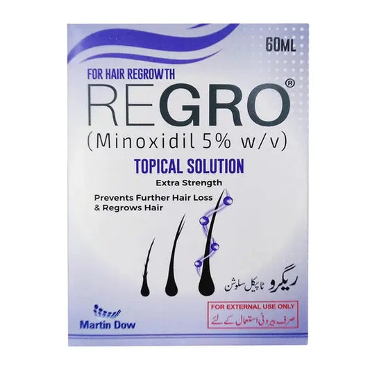 ReGro Topical Hair Regrowth Solution (Minoxidil 5%), 60ml - Martin Dow Martin Dow