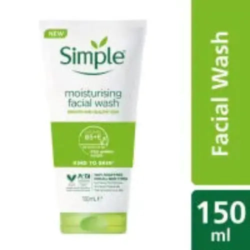 Simple Moisturising Facial Wash (150ml) For Sensitive 100% Soap Free Skin Made In Poland