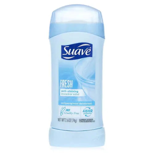 Suave Fresh Anti-Staining Invisible Solid Deodorant Stick, 74g

