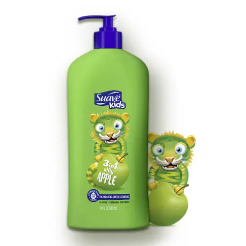 Suave Kids Silly Apple 3-in-1 Shampoo, Conditioner and Body Wash 532 ml