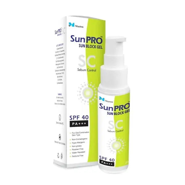 SunPro Sebum Control Sunblock Gel SPF 40 - 30g Jenpharm