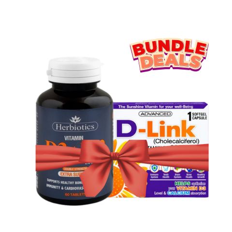 Bundle Offer - Herbiotics Vitamin D3 + K2 + D-Link Vitamin D
